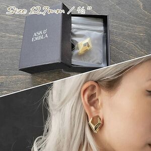 NIB Ask & Embla Valar Saddle Hangers in Gold .5"